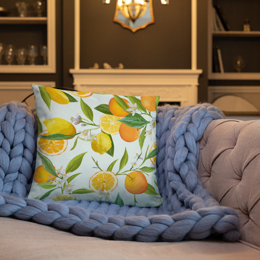Basic Pillow (Best Basic Pillow Orange & Lemon Pattern - Model 008)