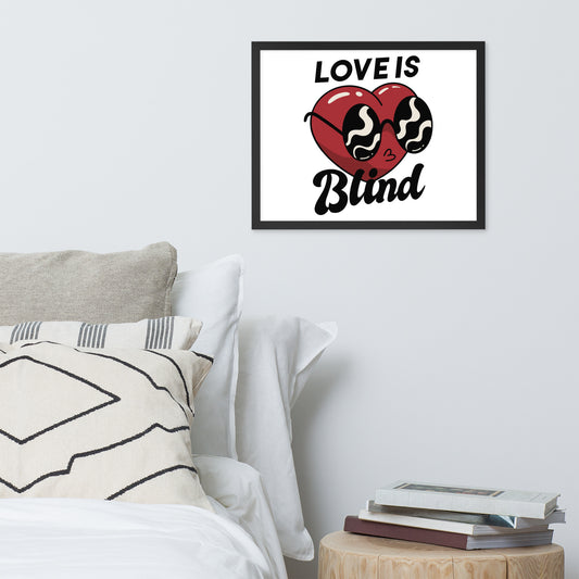 Framed Poster (Love Is Blind - Lifestyle Framed Poster Horizontal - Model 007)