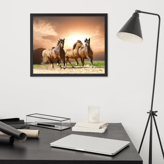 Framed Poster (Horse Wall Art Horizontal - Model 008)
