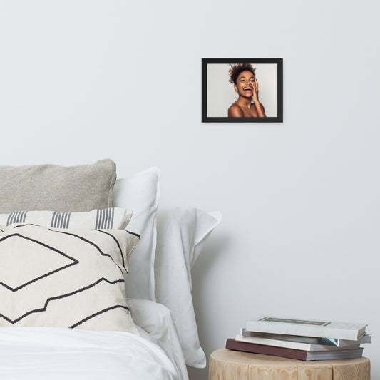 Smiles + Laughter = Priceless. Framed Poster Wall Art (Horizontal Model 005)