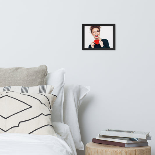 Smiles + Laughter = Priceless. Framed Poster Wall Art (Horizontal Model 008)