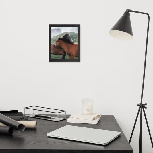 Framed Poster Horse Wall Art - Vertical Print (Glamourange 0028 Model)