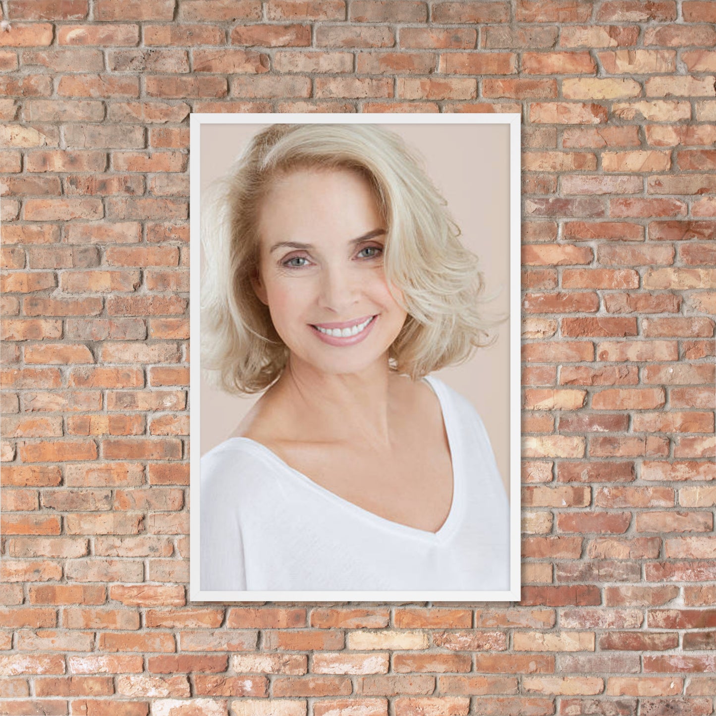 Framed Poster Wall Art Vertical: Priceless Smiles and Laughter (Print Model 0038)