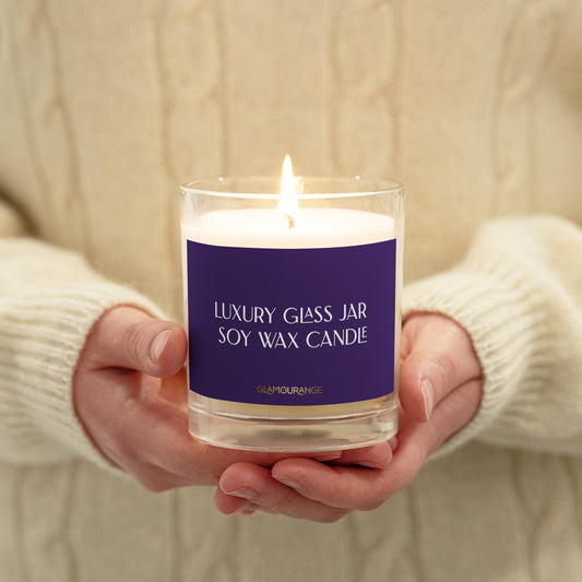 Glass Jar Soy Wax Candle (Luxury Candle Jar - Purple Label 009)