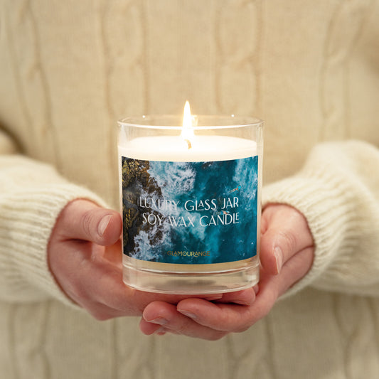 Glass Jar Soy Wax Candle (Scenic Ocean Life - Nature Label 0032)