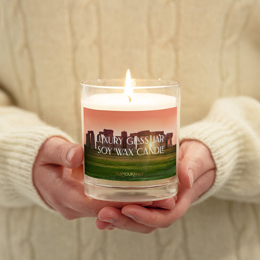 Glass Jar Soy Wax Candle (Spiritual Healing - Nature Label 0039)