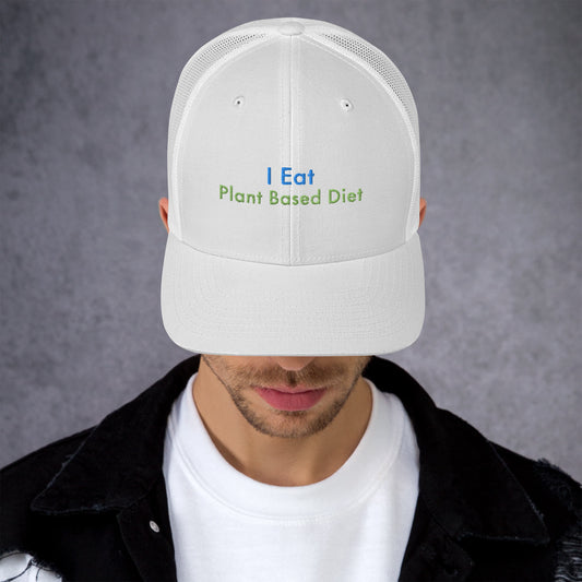 Trucker Cap Men (I Eat Plant Based Diet Trucker Cap - Model 0016)