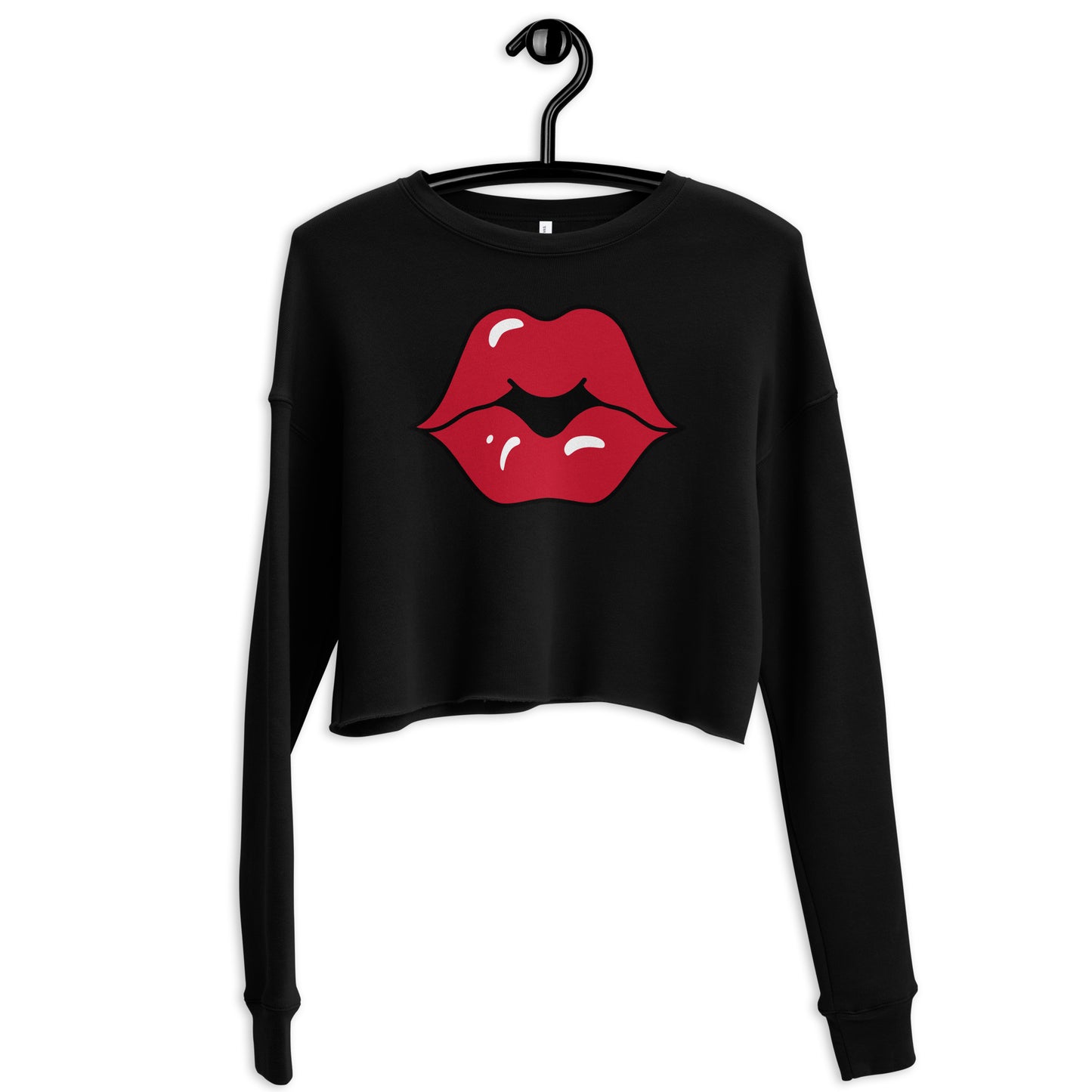Crop Sweatshirt Womens (Kiss - Fun Lips 0024)