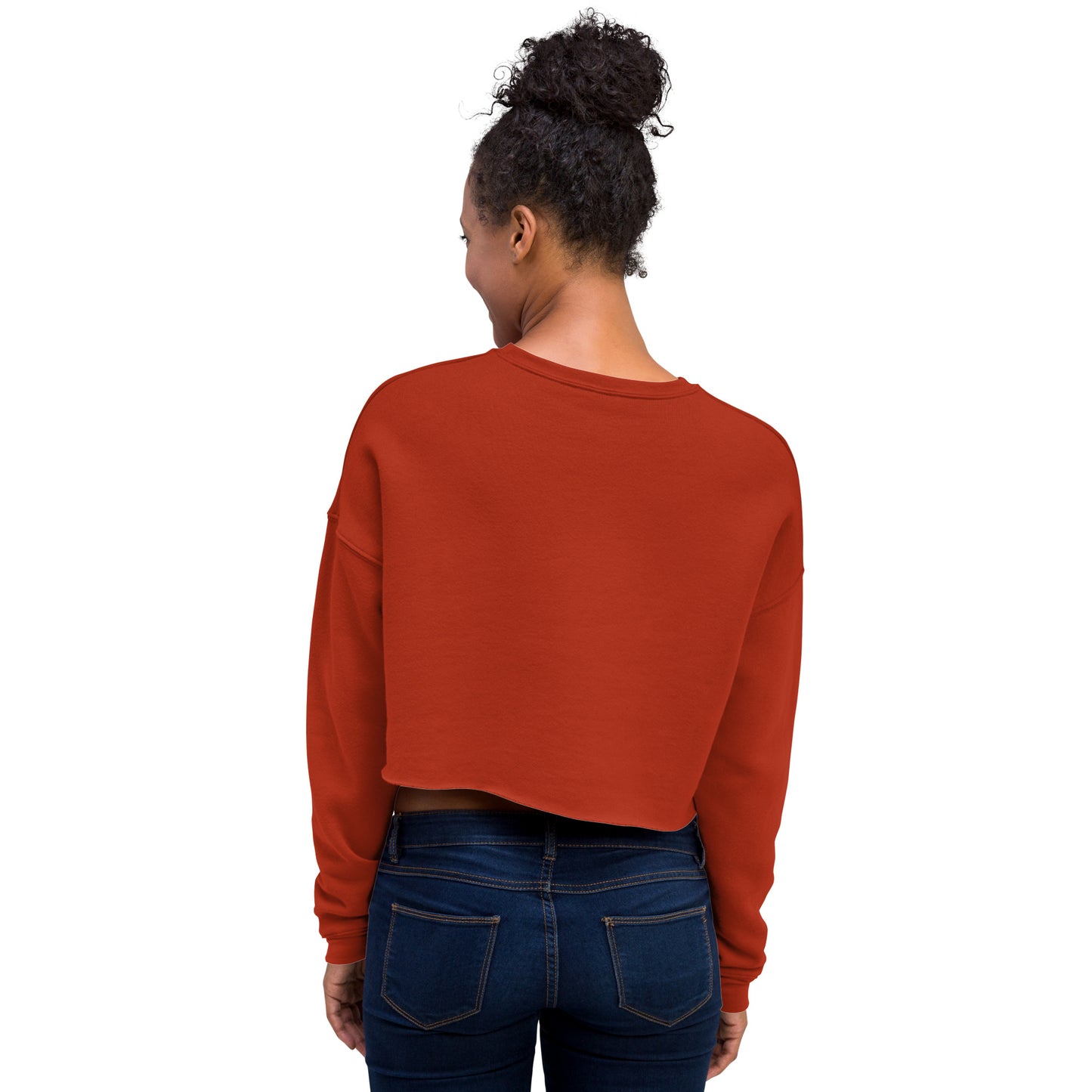 Crop Sweatshirt Womens (Red Lips Closed - Fun Lips 0023)