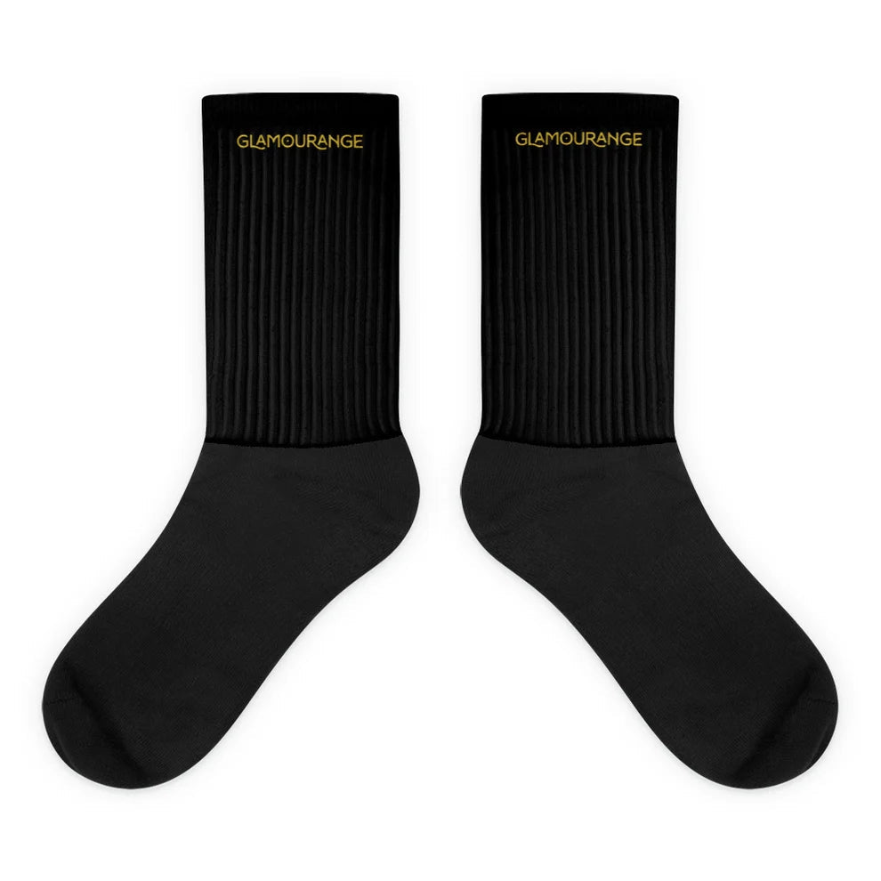 Black Foot Sublimated Socks (Solid Colours) - Glamourange
