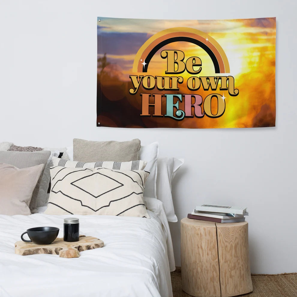 Flag Print With Motivational Words - Glamourange