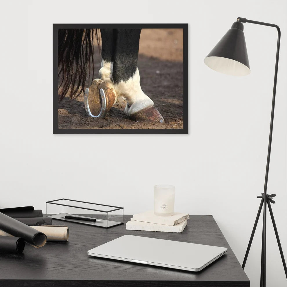 Framed Poster Horse Wall Art (Horizontal) - Glamourange