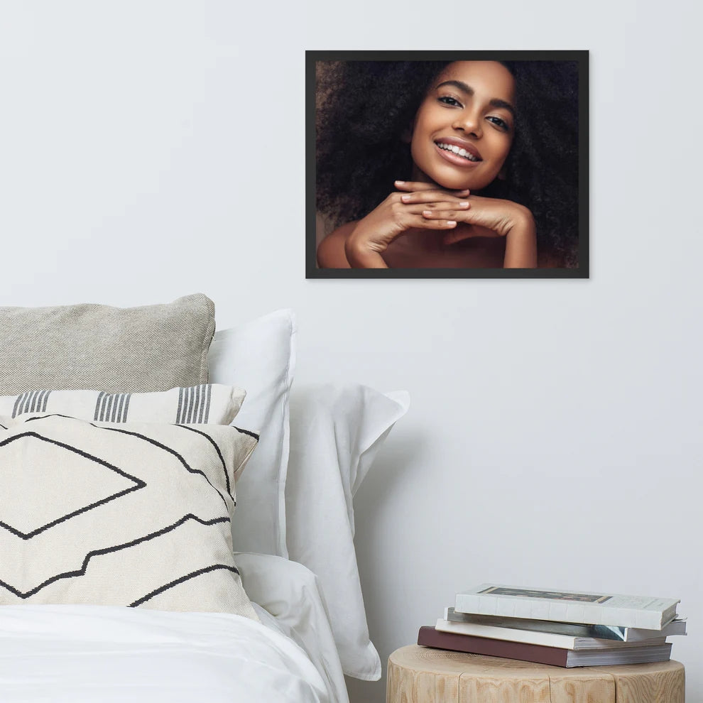 Smiles & Laughter Are Priceless: Framed Poster Wall Art (Horizontal) - Glamourange