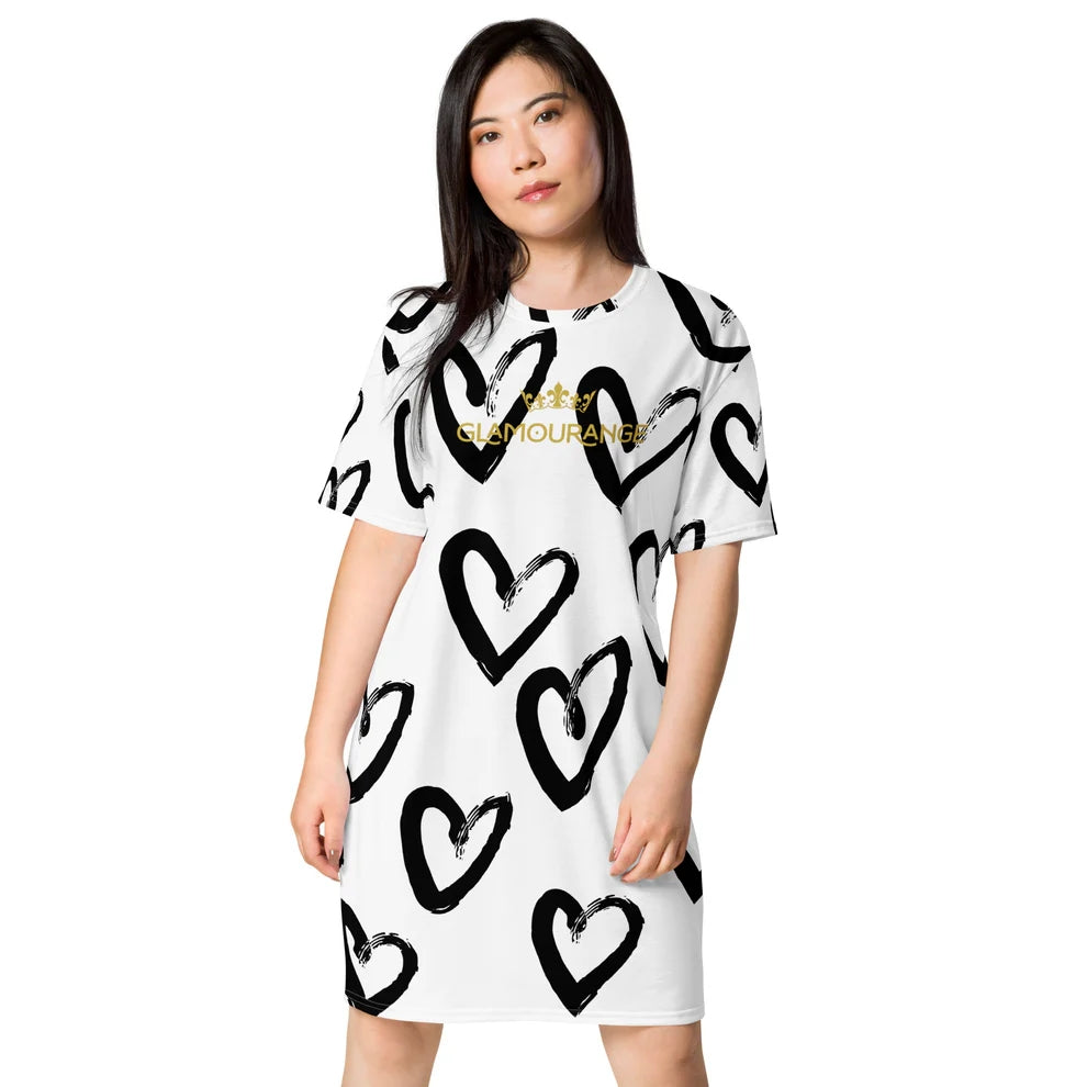 Valentine Day T-Shirt Dress - Glamourange