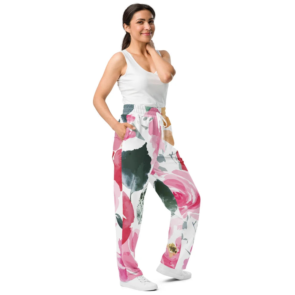 Valentines Day Wide Leg Joggers - Glamourange