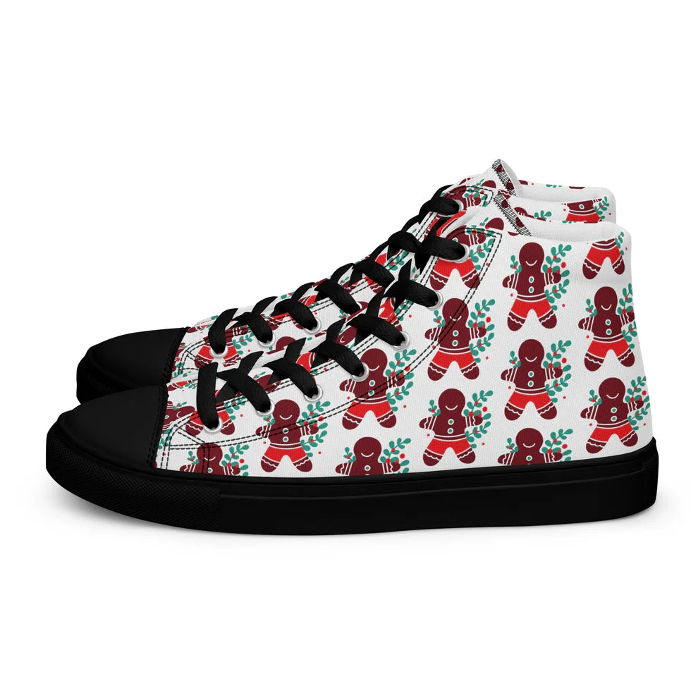 Women Christmas High Top Canvas Shoes