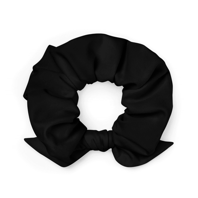Glamourange - fashion all over print recycled scrunchie black