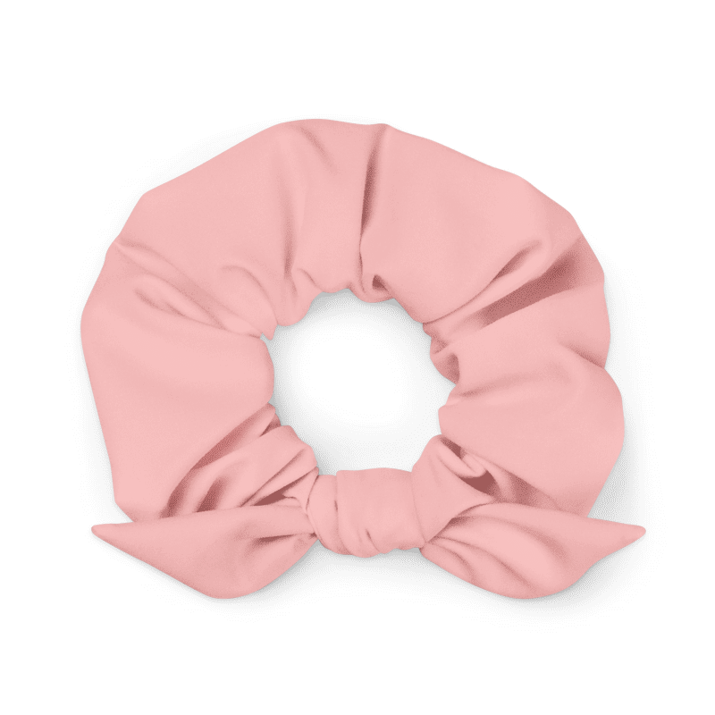 Glamourange fashion all over print recycled scrunchie Pink Front