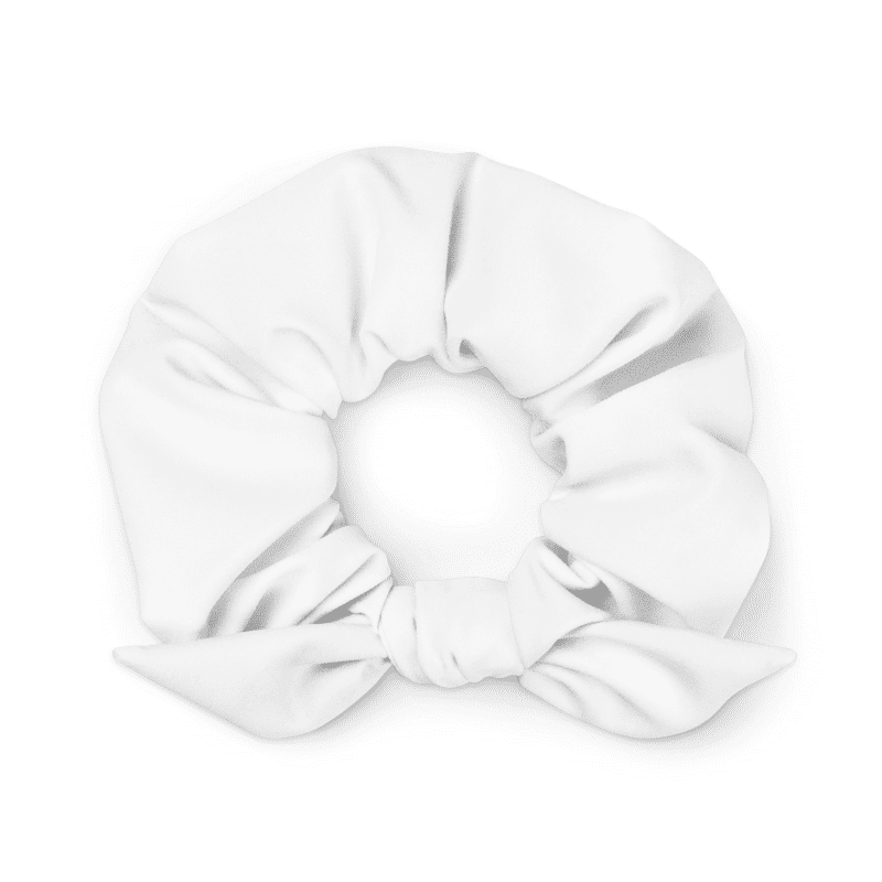 Glamourange fashion all over print recycled scrunchie white back