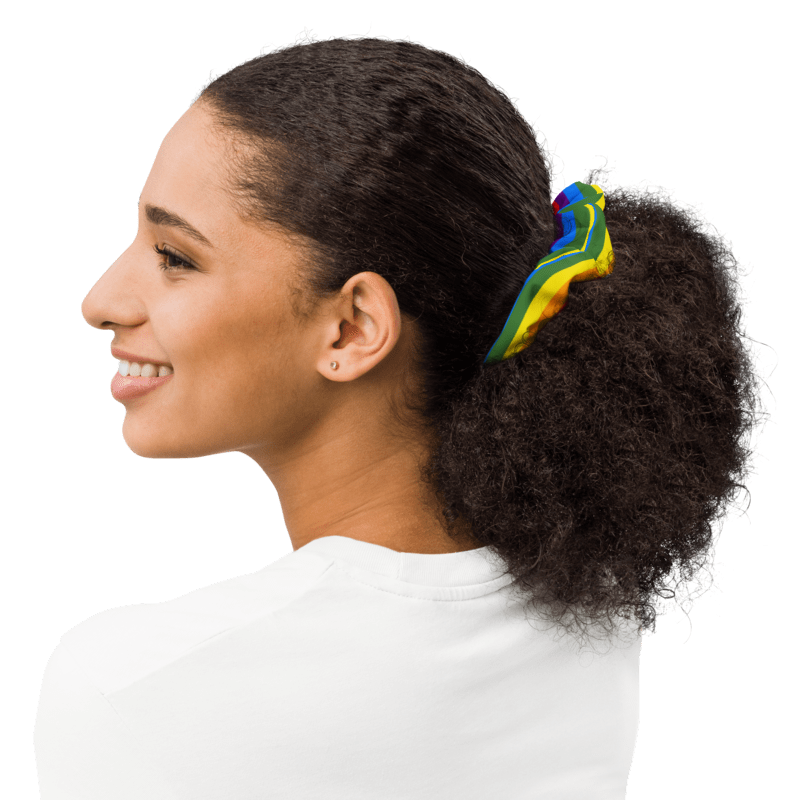 Hair Scrunchies For Women (Scrunchies Rainbow) side