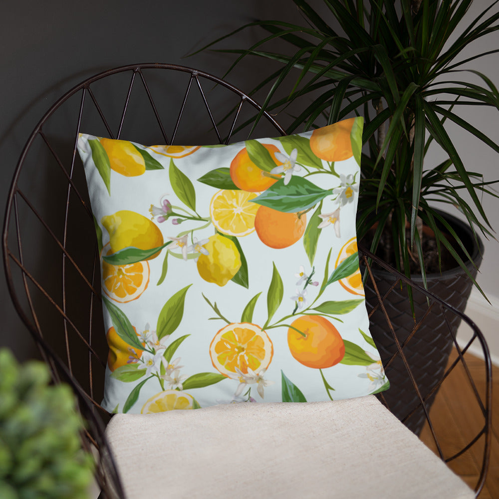 Basic Pillow (Best Basic Pillow Orange & Lemon Pattern - Model 008)