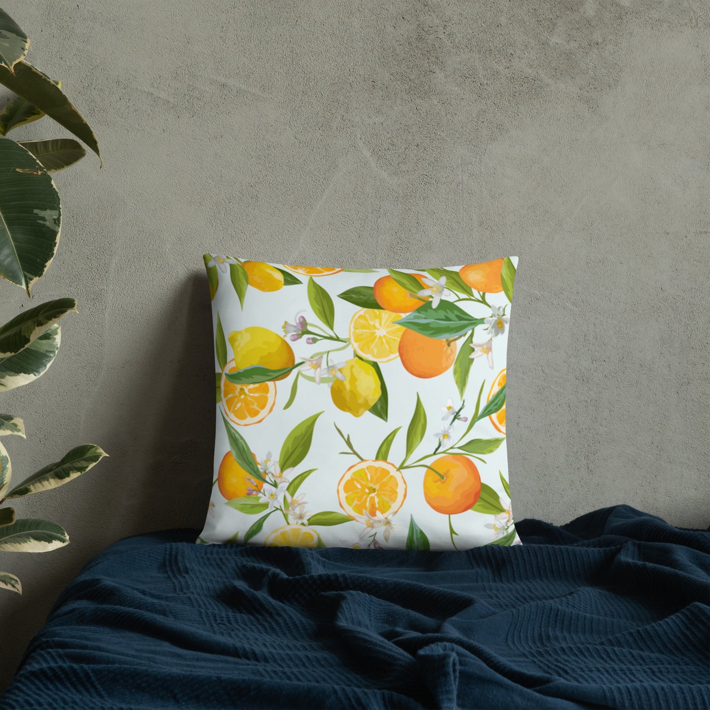 Basic Pillow (Best Basic Pillow Orange & Lemon Pattern - Model 008)