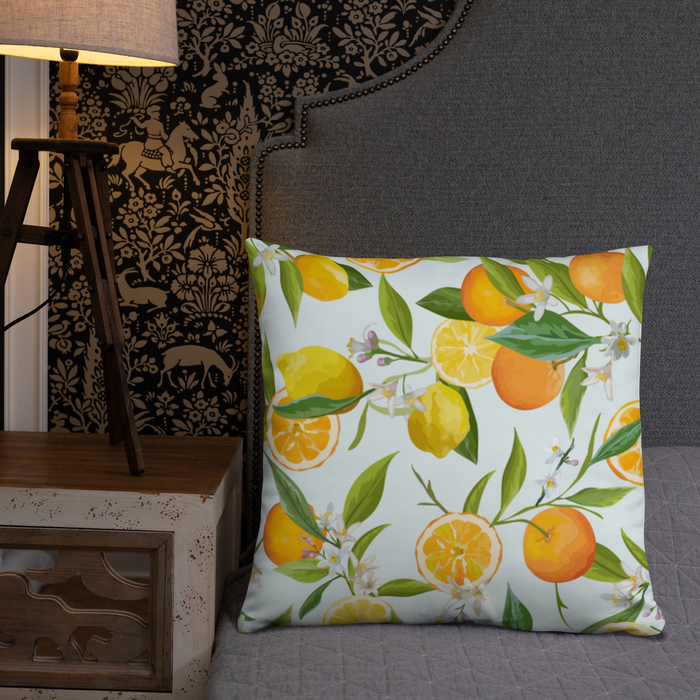 Basic Pillow (Best Basic Pillow Orange & Lemon Pattern - Model 008)
