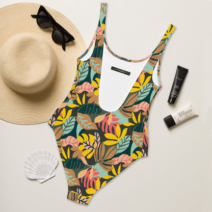 One-Piece Swimsuit Womens Patterns Print (Glamourange Luxury One Piece Swimsuit - 0017 Model)