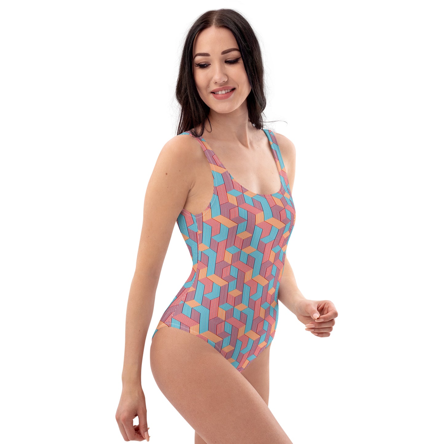 One-Piece Swimsuit Womens Patterns Print (Glamourange Luxury One Piece Swimsuit - 007 Model)