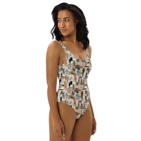 One-Piece Swimsuit Womens Patterns Print (Glamourange Luxury One Piece Swimsuit - 0014 Model)
