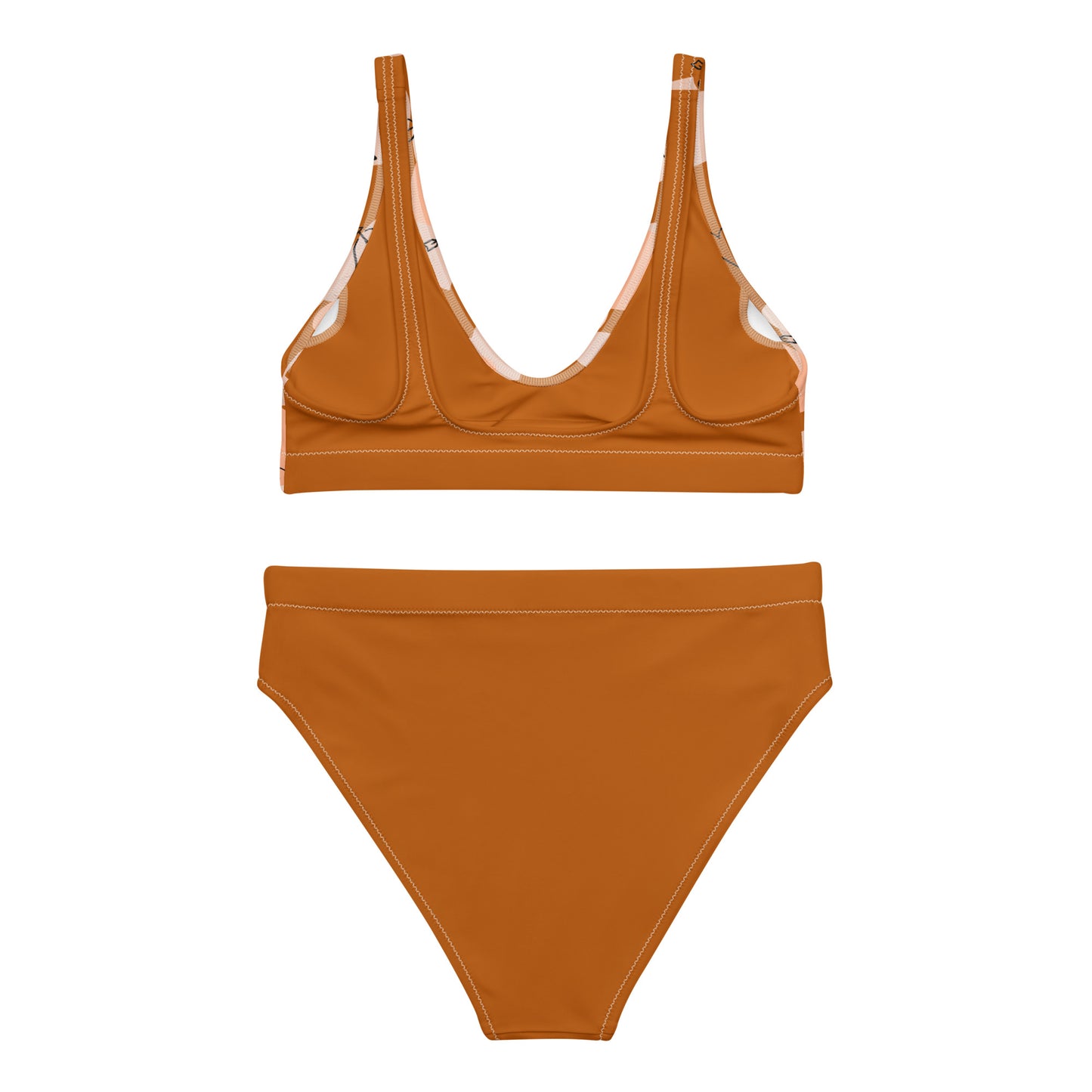 High Waisted Bikini Womens Mix and Match Patterns and Solid Colours (Glamourange 0011 Model)