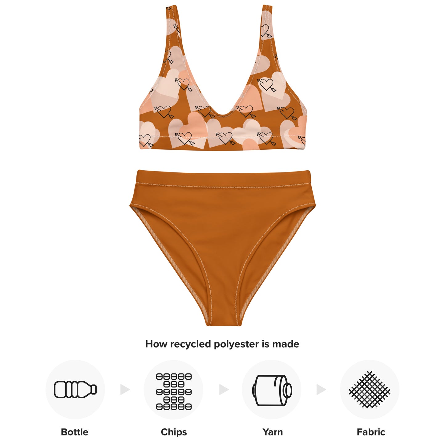 High Waisted Bikini Womens Mix and Match Patterns and Solid Colours (Glamourange 0011 Model)