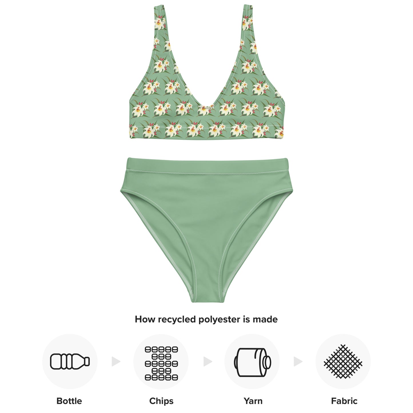 High Waisted Bikini Womens Mix and Match Patterns and Solid Colours (Glamourange 0020 Model)