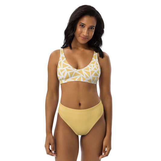 High Waisted Bikini Womens Mix and Match Patterns and Solid Colours (Glamourange 002 Model)