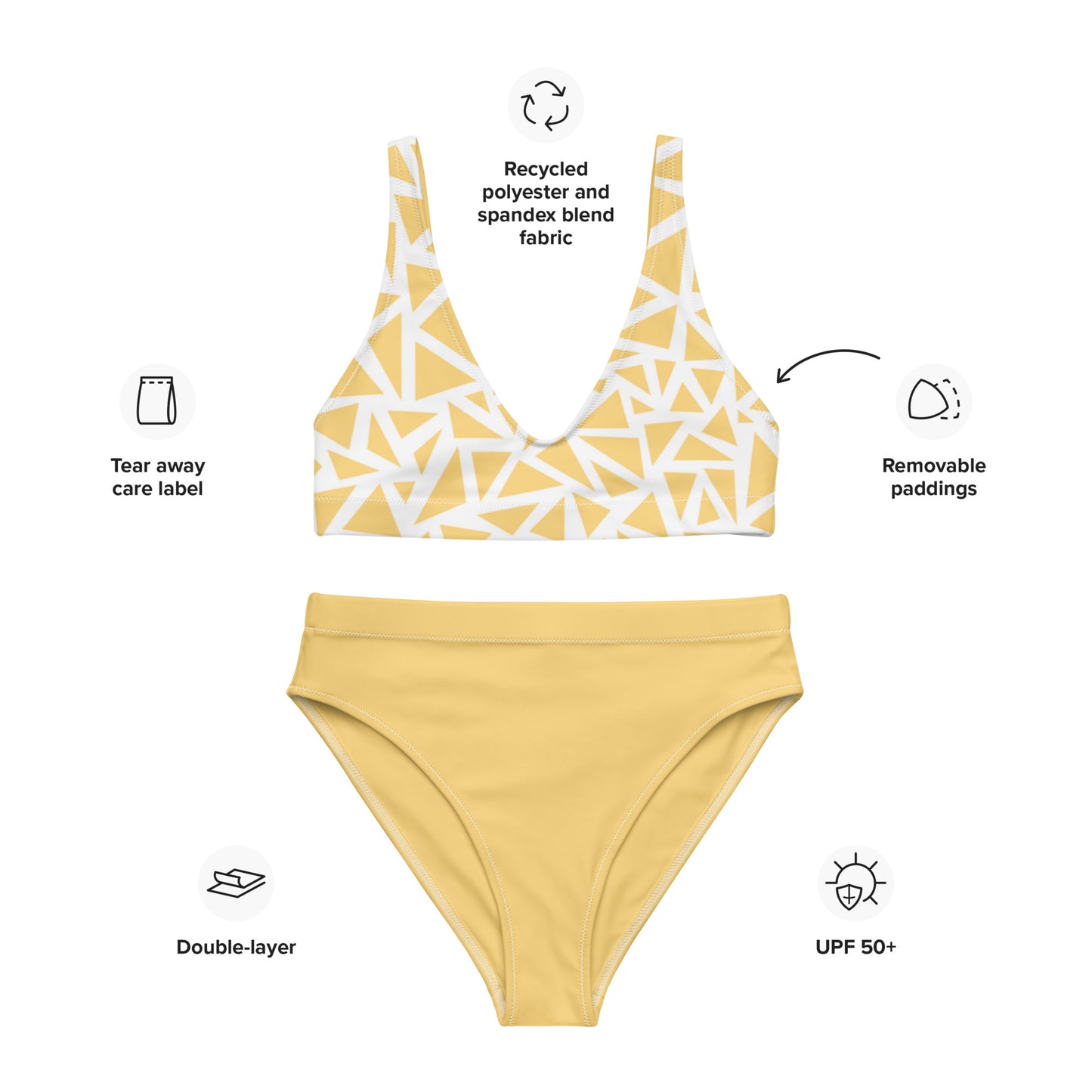 High Waisted Bikini Womens Mix and Match Patterns and Solid Colours (Glamourange 002 Model)