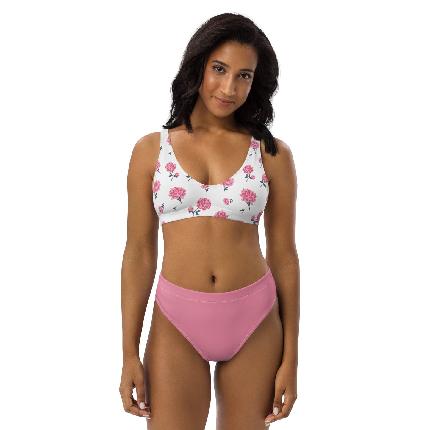 High Waisted Bikini Womens Mix and Match Patterns and Solid Colours (Glamourange 004 Model)