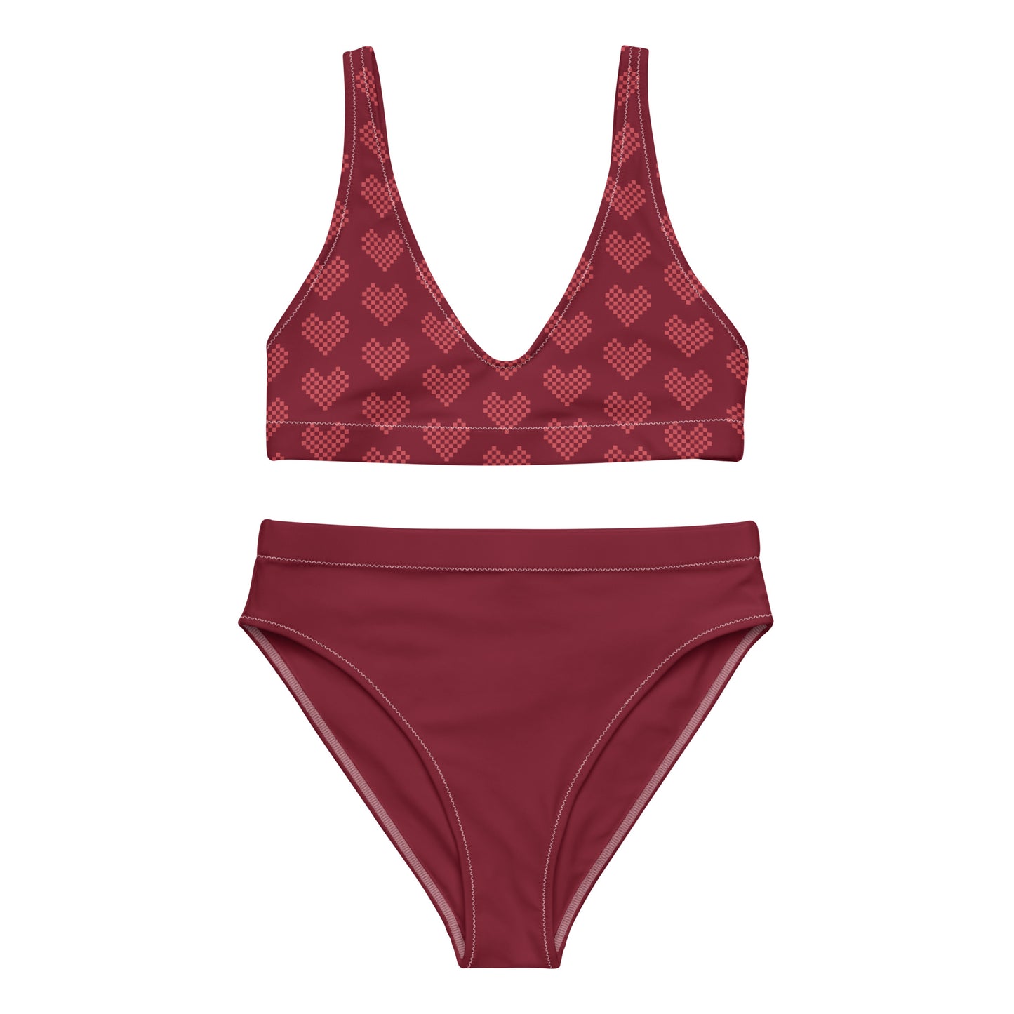 High Waisted Bikini Womens Mix and Match Patterns and Solid Colours (Glamourange 009 Model)