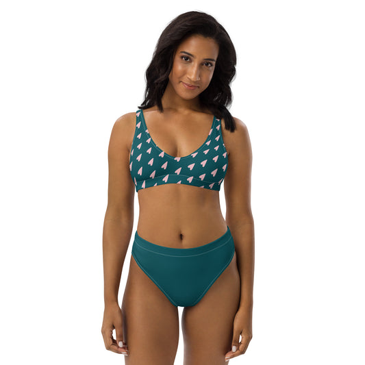 High Waisted Bikini Womens Mix and Match Patterns and Solid Colours (Glamourange 0010 Model)