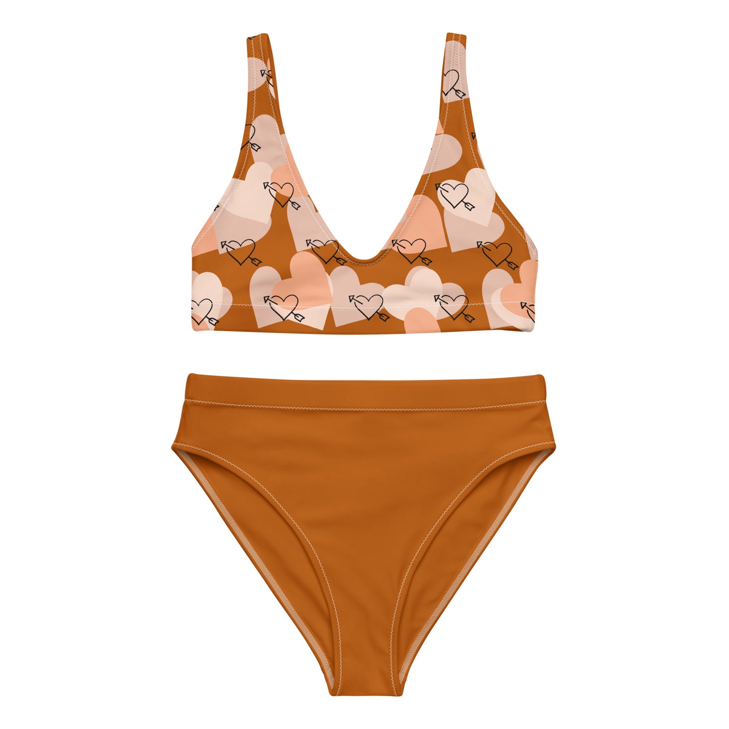 High Waisted Bikini Womens Mix and Match Patterns and Solid Colours (Glamourange 0011 Model)