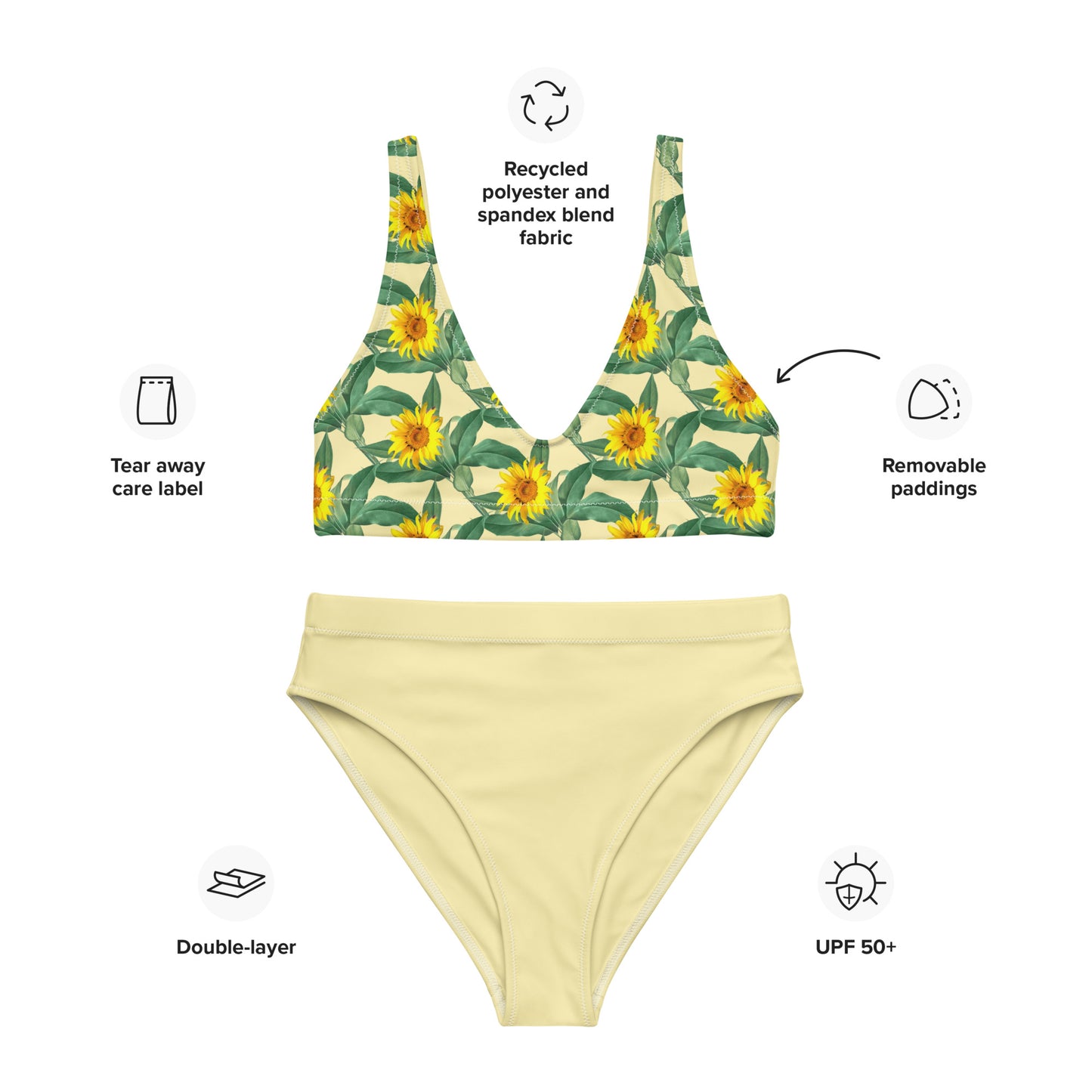 High Waisted Bikini Womens Mix and Match Patterns and Solid Colours (Glamourange 0012 Model)