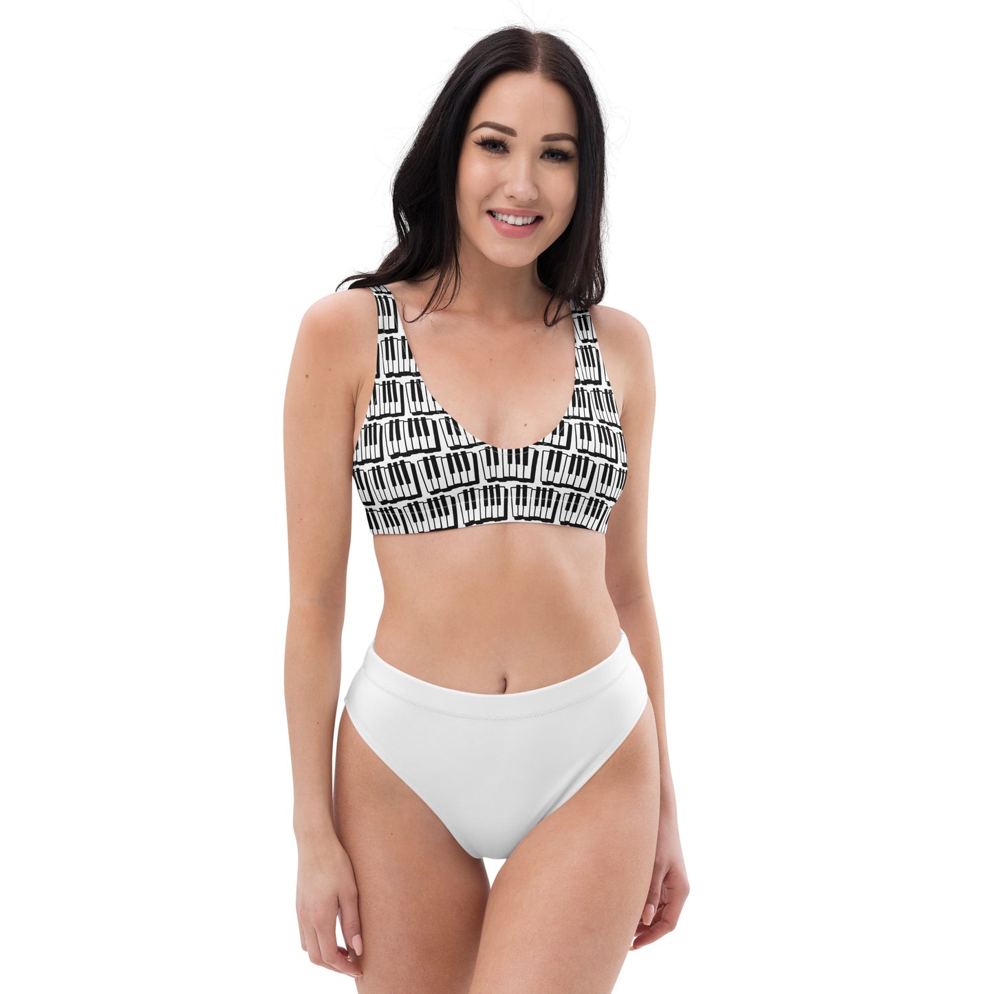 High Waisted Bikini Womens Mix and Match Patterns and Solid Colours (Glamourange 0013 Model)