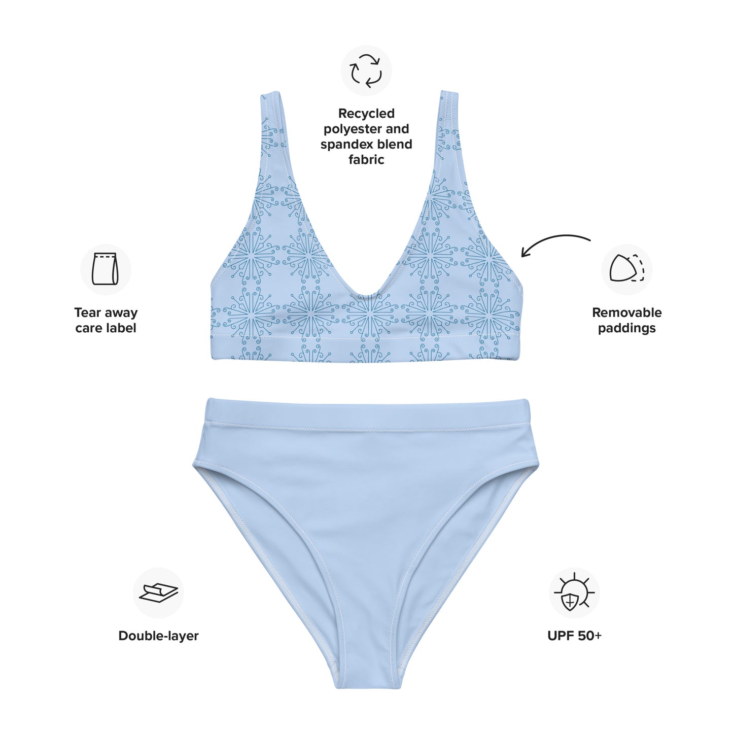 High Waisted Bikini Womens Mix and Match Patterns and Solid Colours (Glamourange 0015 Model)