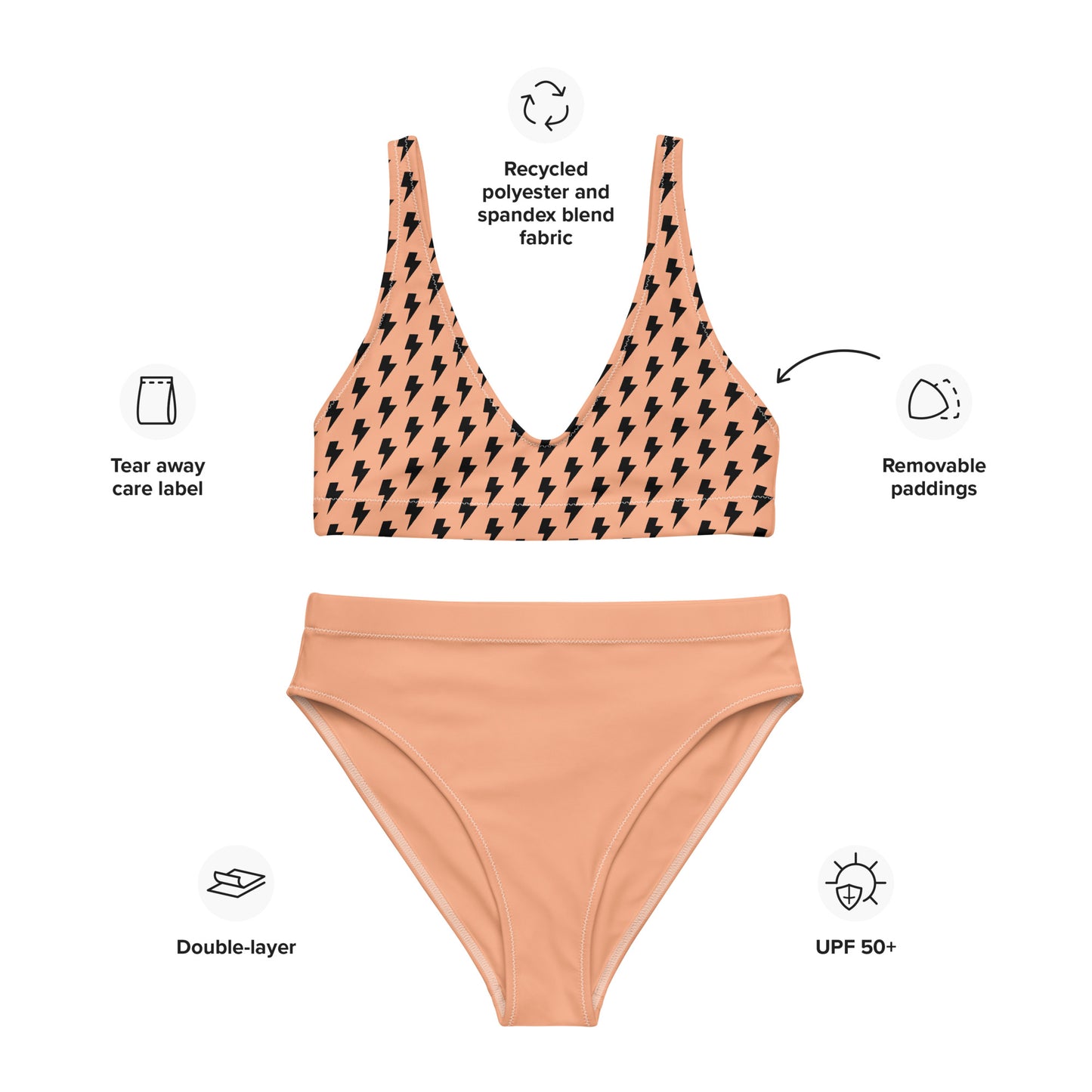 High Waisted Bikini Womens Mix and Match Patterns and Solid Colours (Glamourange 0016 Model)