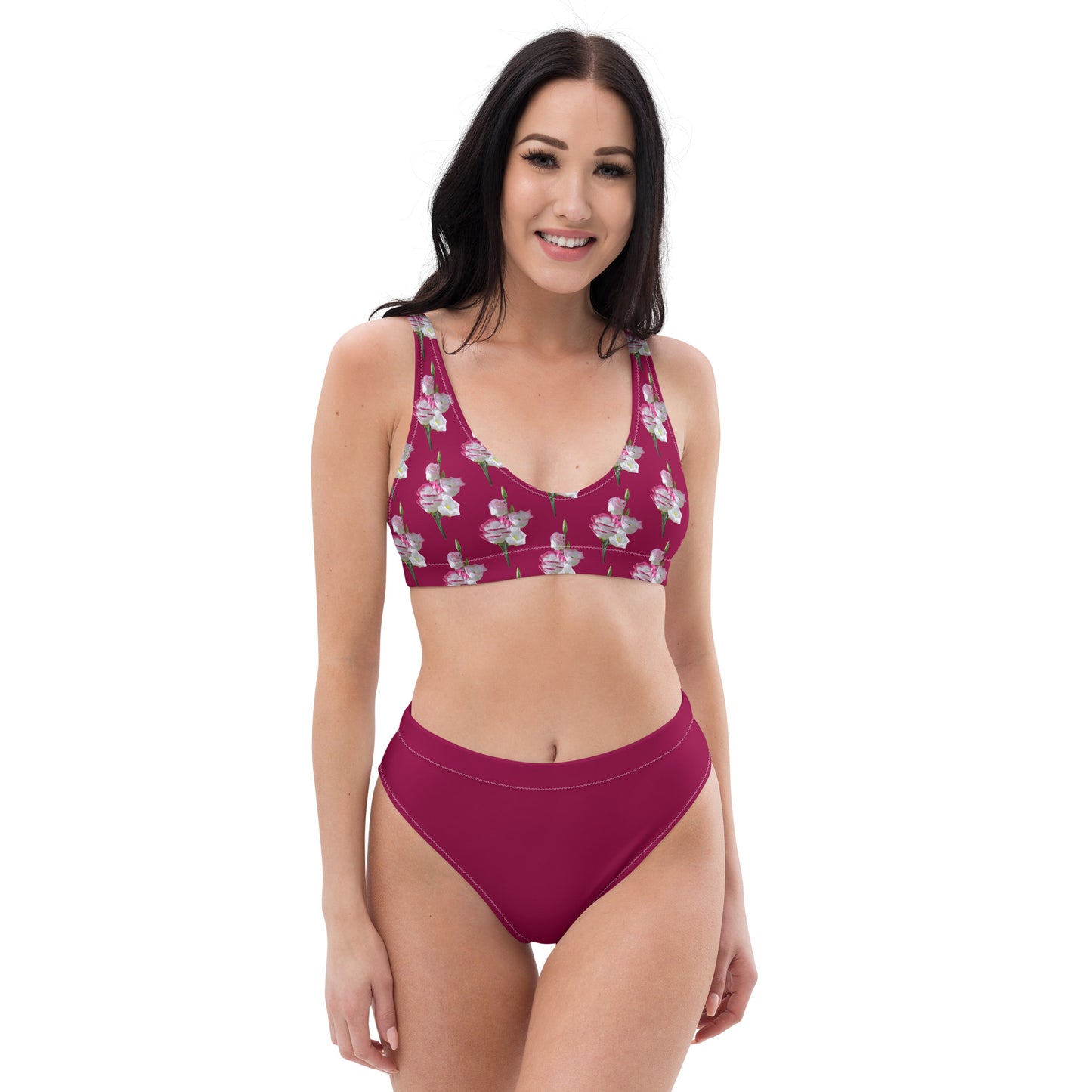 High Waisted Bikini Womens Mix and Match Patterns and Solid Colours (Glamourange 0019 Model)