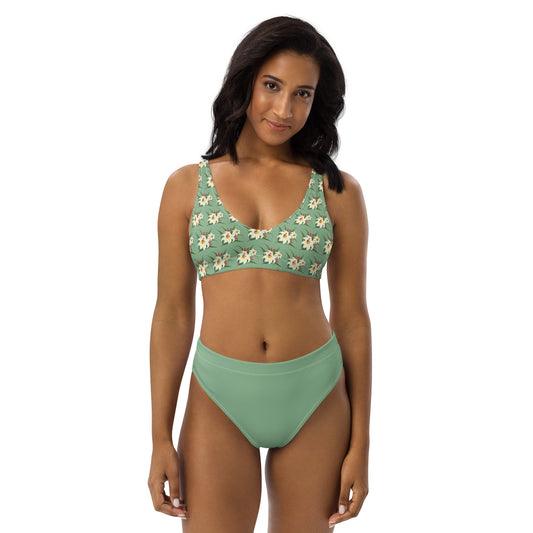 High Waisted Bikini Womens Mix and Match Patterns and Solid Colours (Glamourange 0020 Model)