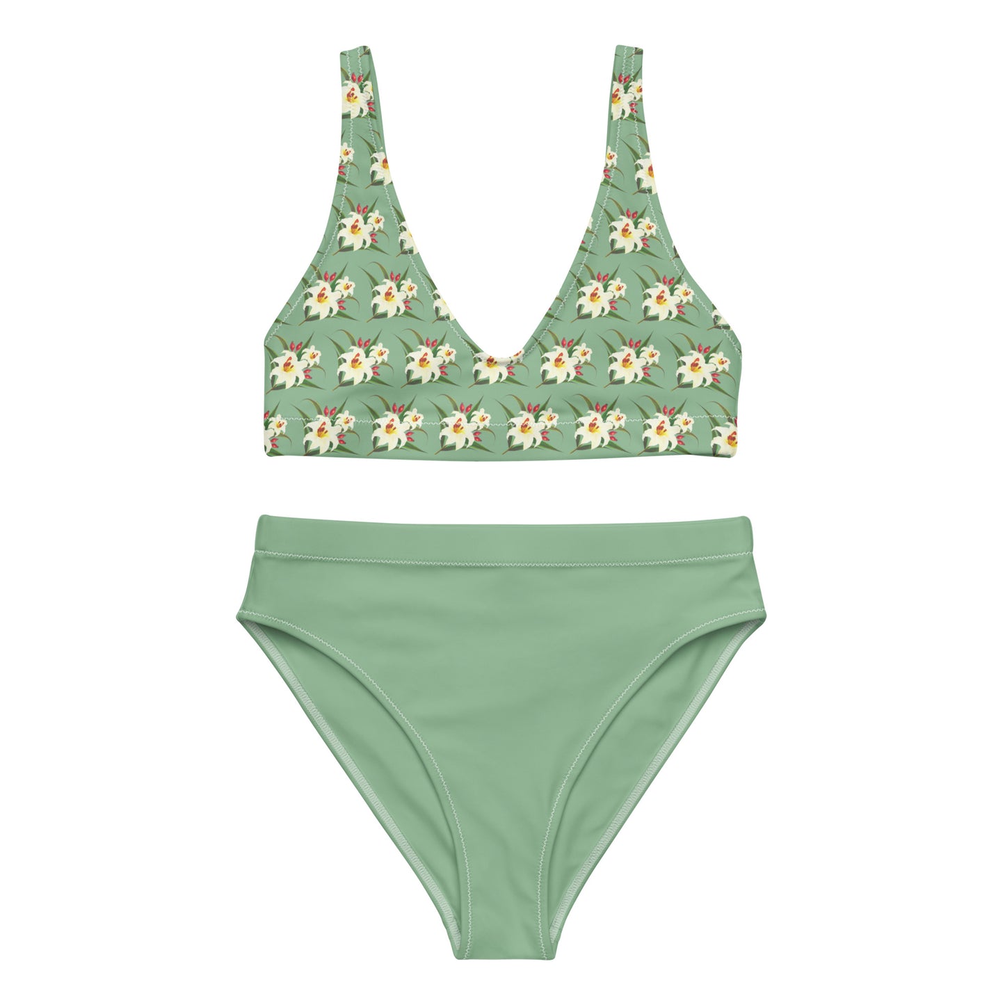 High Waisted Bikini Womens Mix and Match Patterns and Solid Colours (Glamourange 0020 Model)