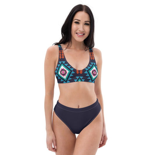 High Waisted Bikini Womens Mix and Match Patterns and Solid Colours (Glamourange 0021 Model)