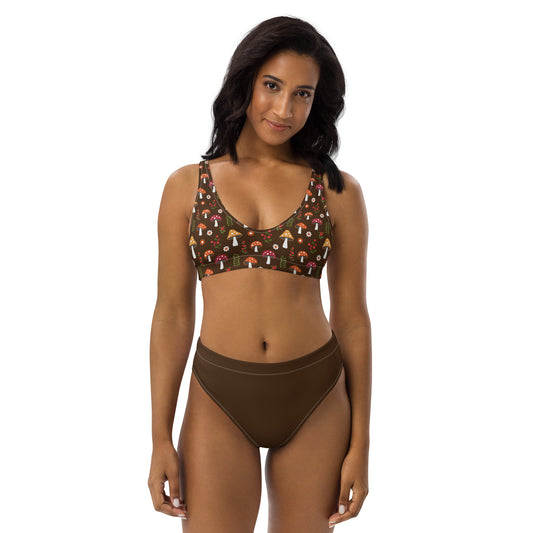 High Waisted Bikini Womens Mix and Match Patterns and Solid Colours (Glamourange 0028 Model)