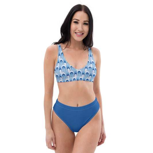 High Waisted Bikini Womens Mix and Match Patterns and Solid Colours (Glamourange 0031 Model)
