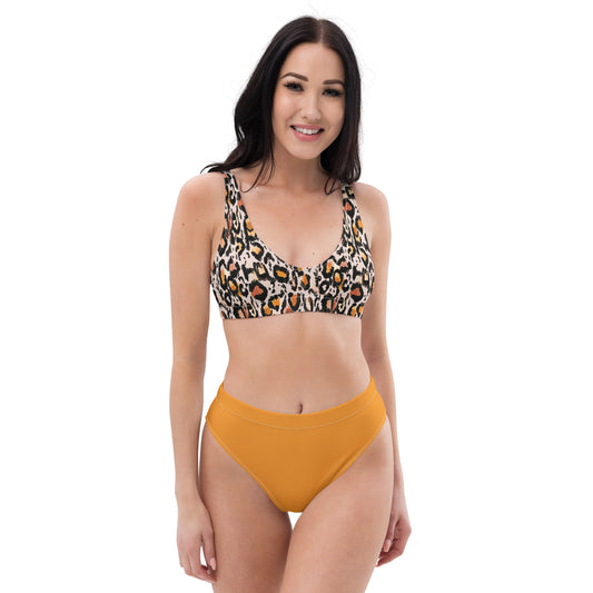 High Waisted Bikini Womens Mix and Match Patterns and Solid Colours (Glamourange 0039 Model)